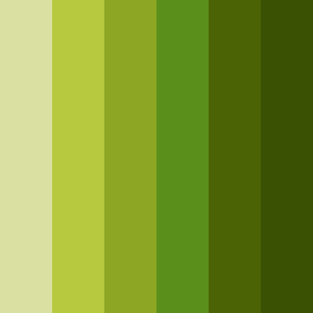 Download shades of green color palette PNG image (square)