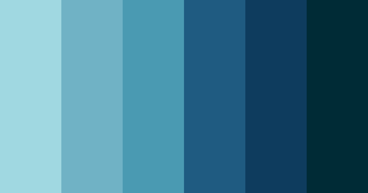 Download ocean blue color palette PNG image (landscape)
