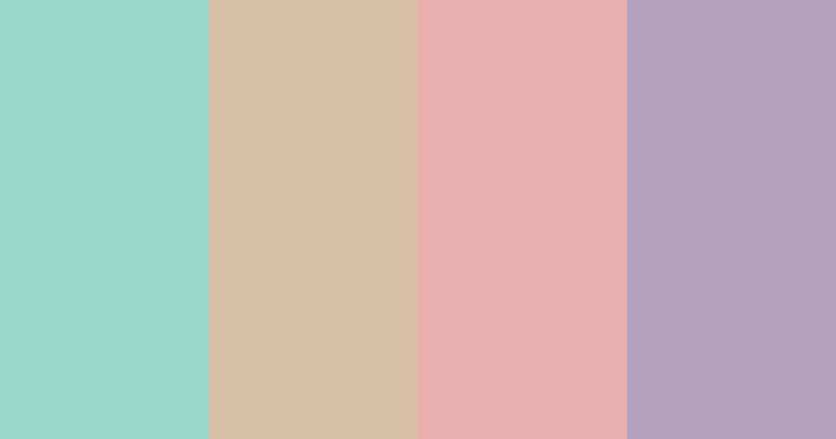 Download minty pastel mix color palette PNG image (landscape)