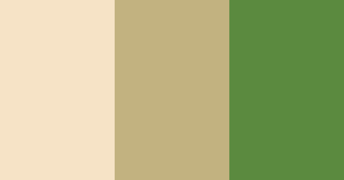 Download golden cream grove color palette PNG image (landscape)