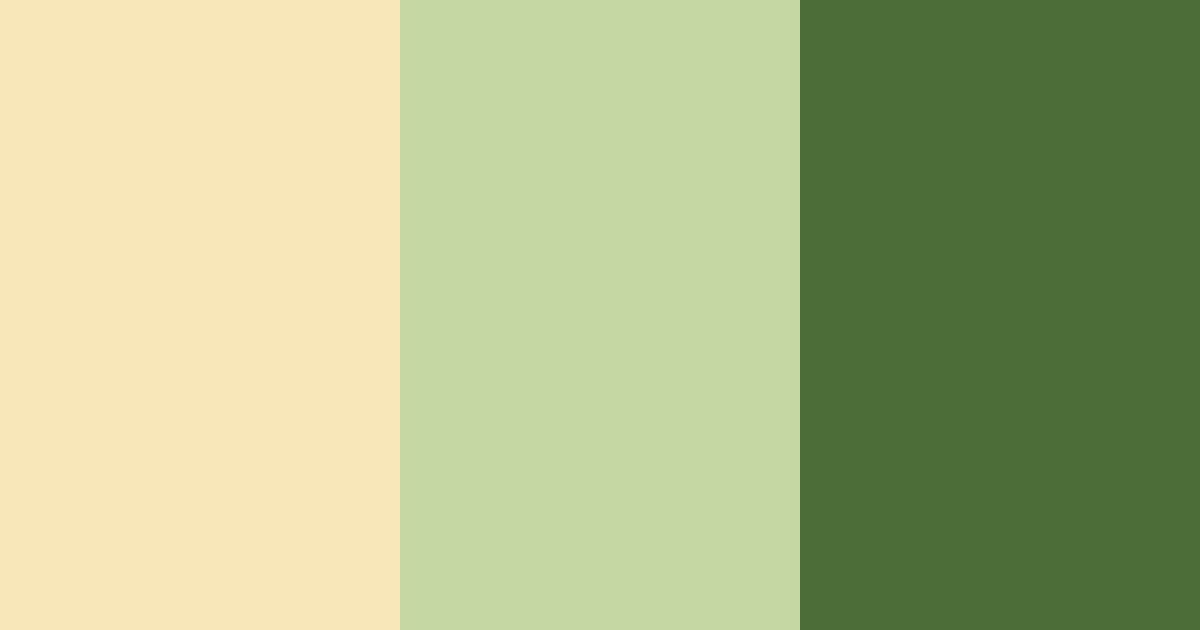 Download creamy green gold color palette PNG image (landscape)