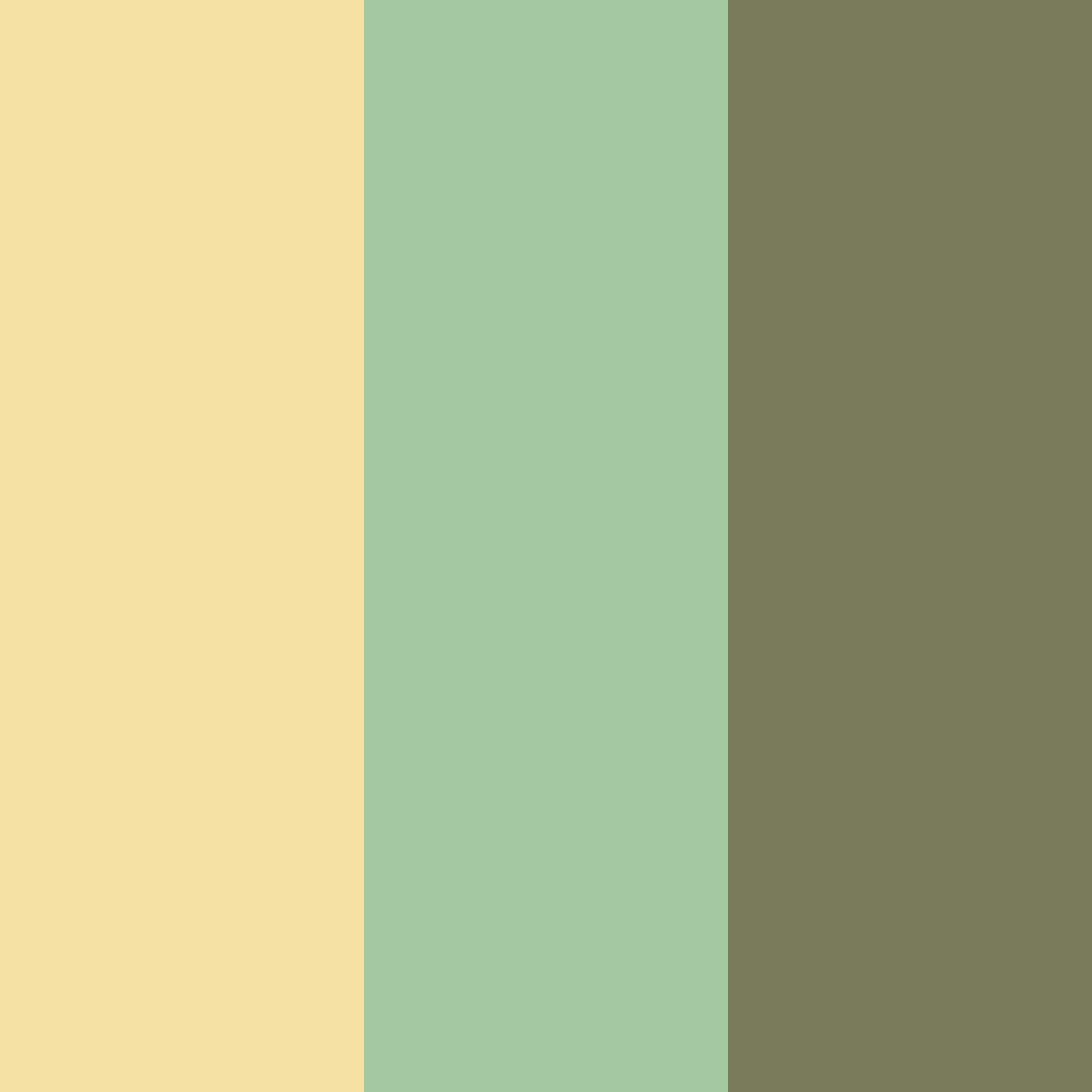 Download golden green color palette PNG image (square)
