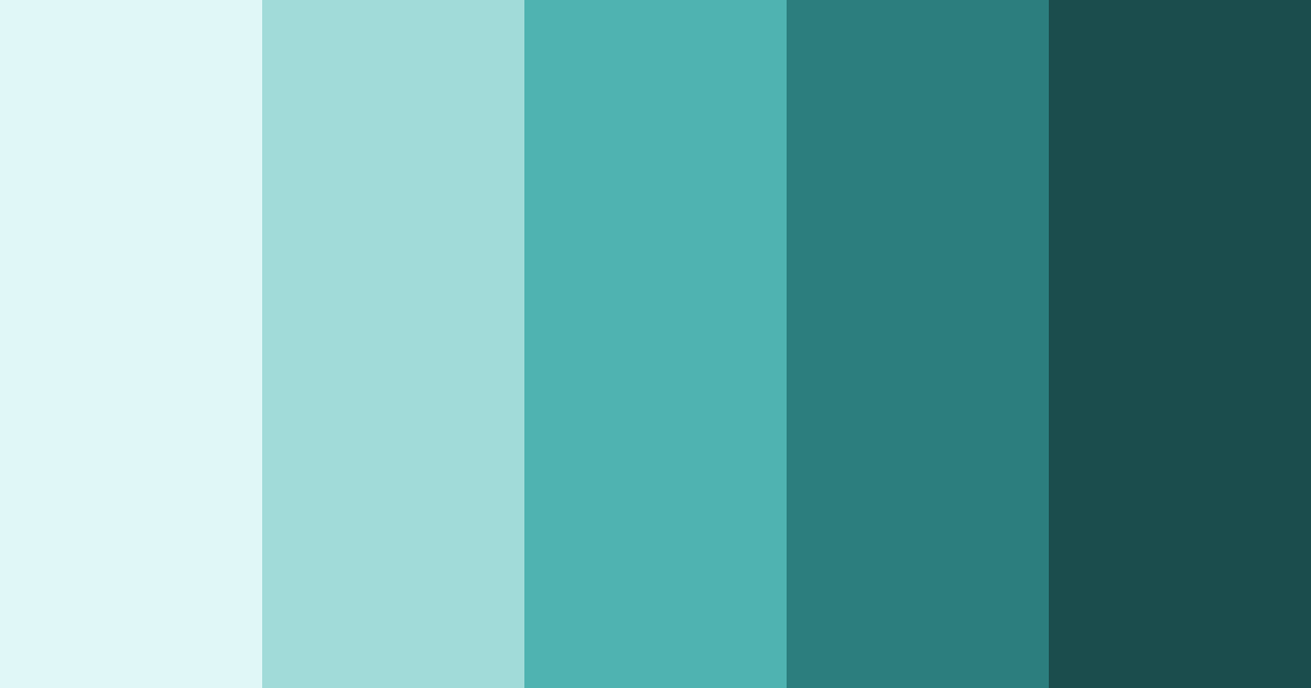 Download teal serenity color palette PNG image (landscape)