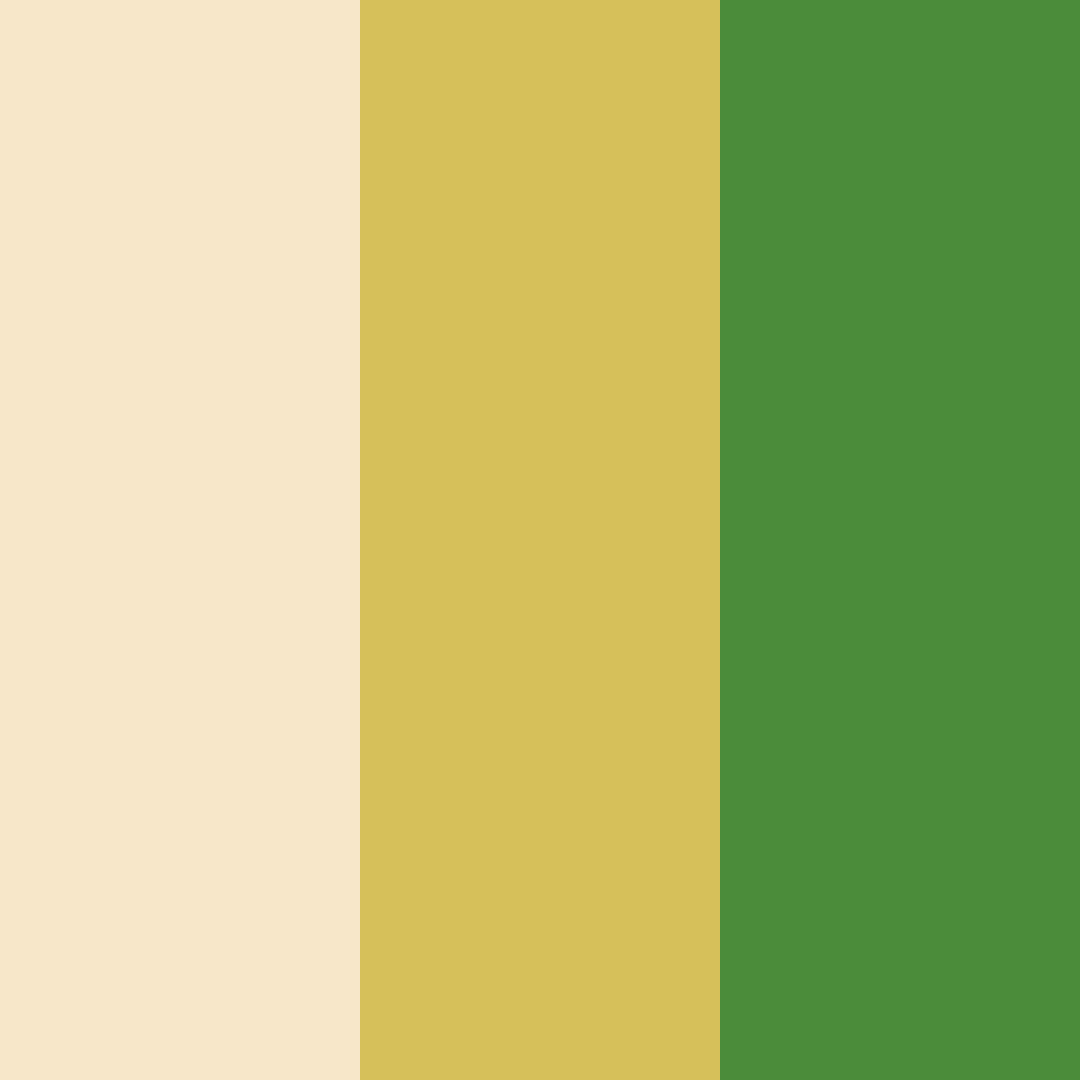 Download creamy gold green color palette PNG image (square)