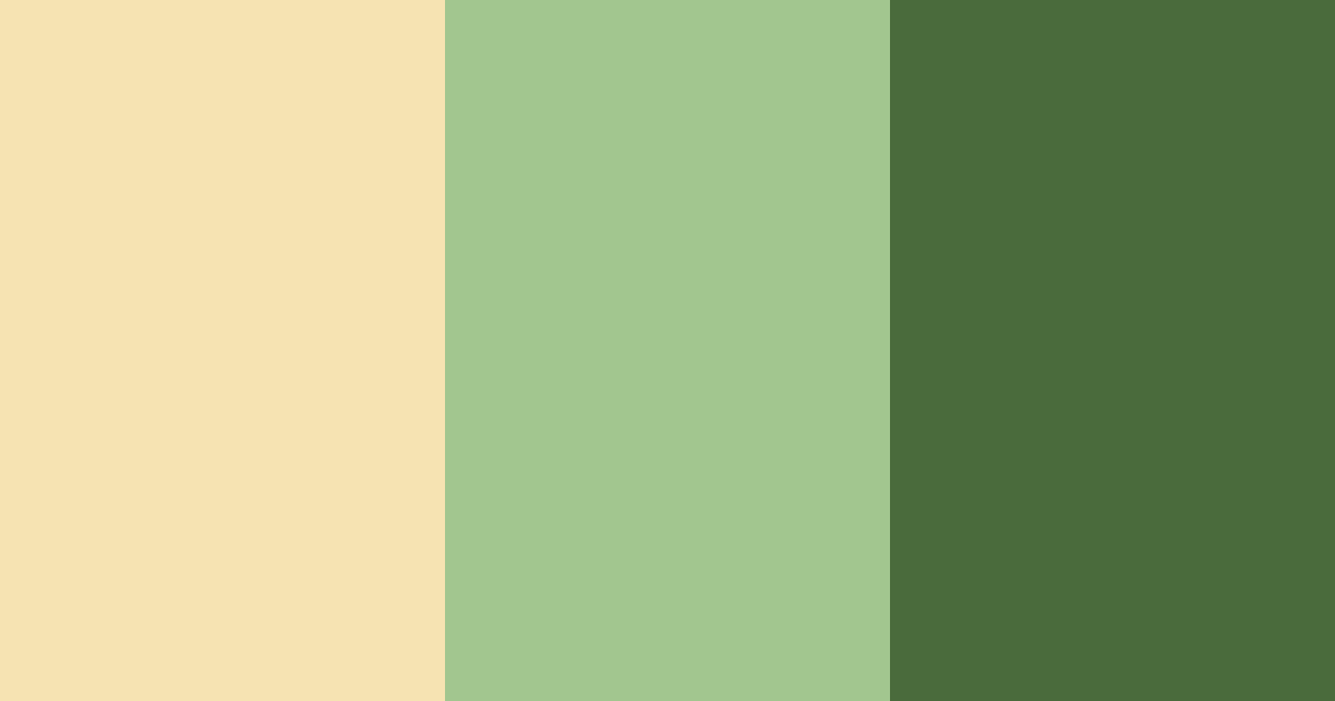 Download golden greenery color palette PNG image (landscape)