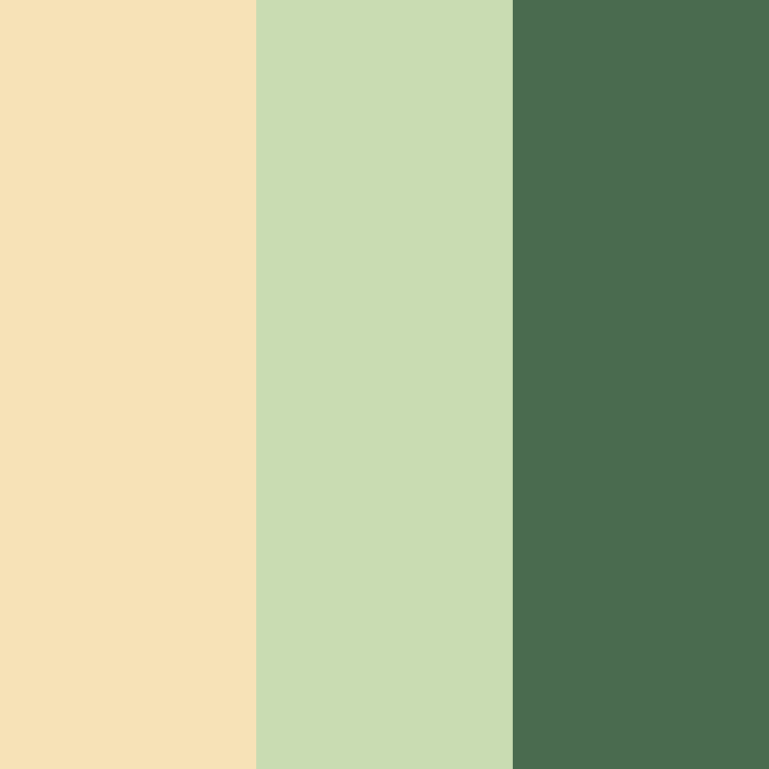 Download creamy green gold color palette PNG image (square)