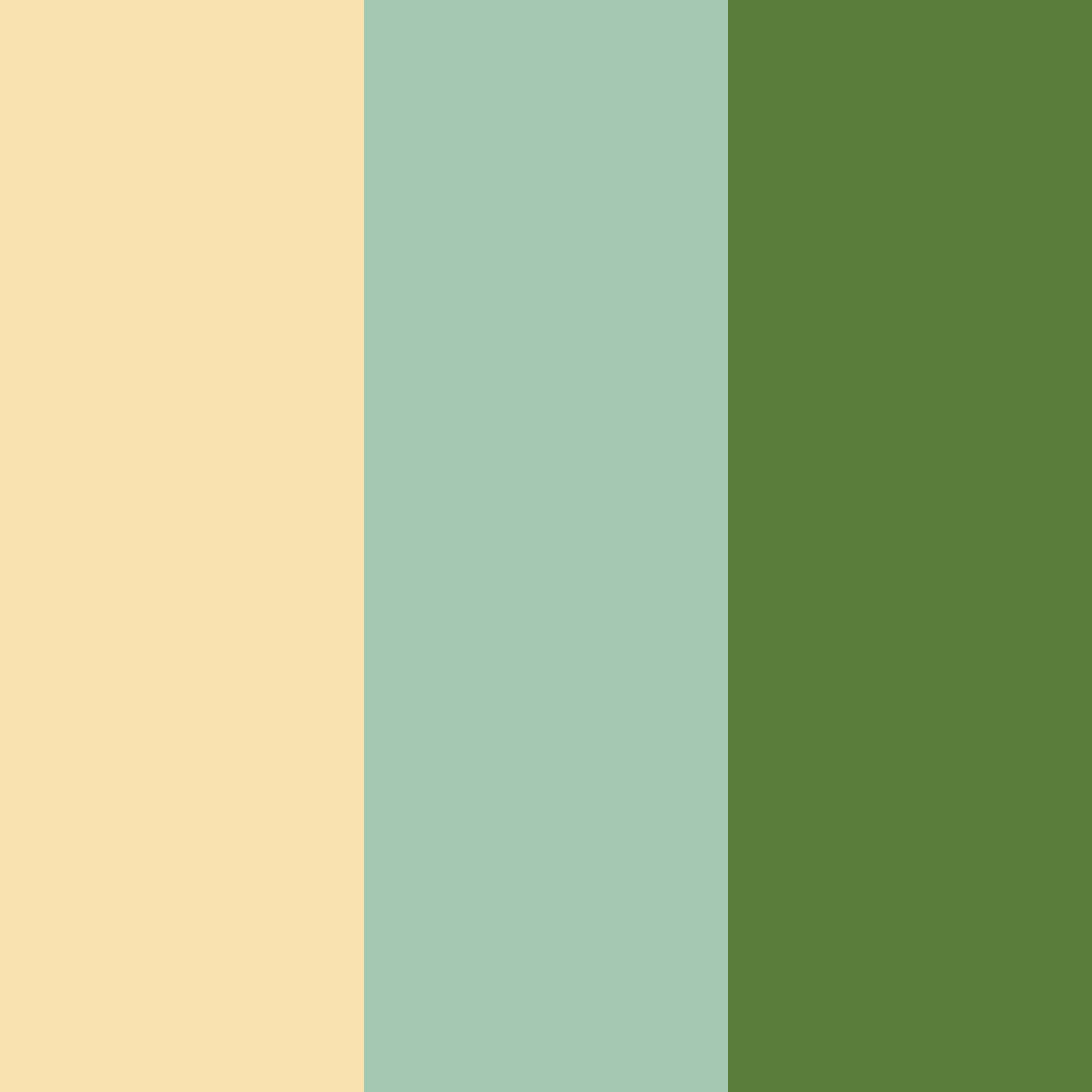 Download golden cream garden color palette PNG image (square)