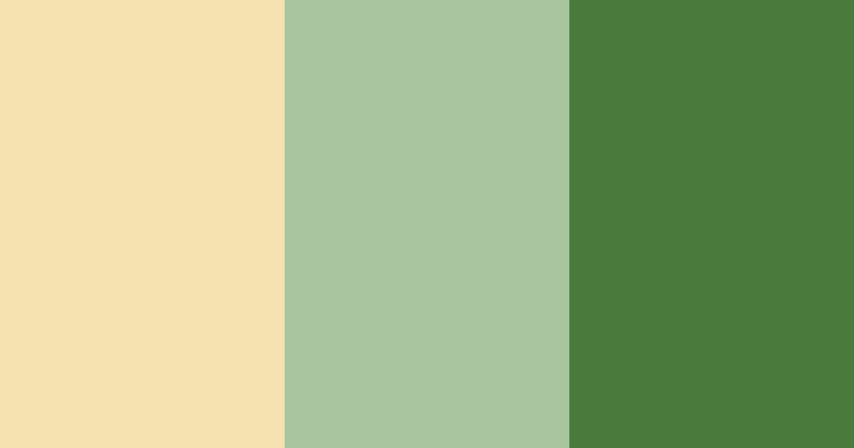 Download creamy green color palette PNG image (landscape)