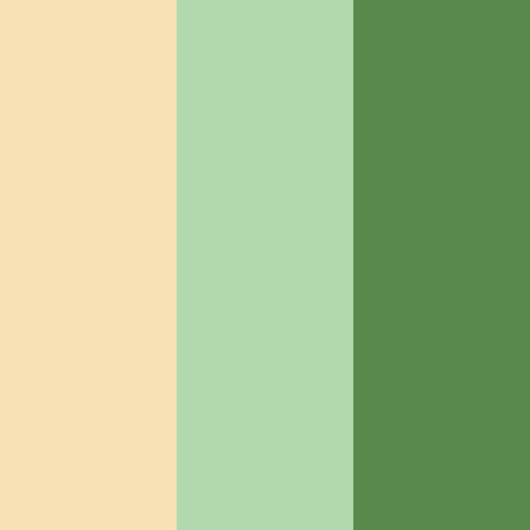 Download creamy green color palette PNG image (square)