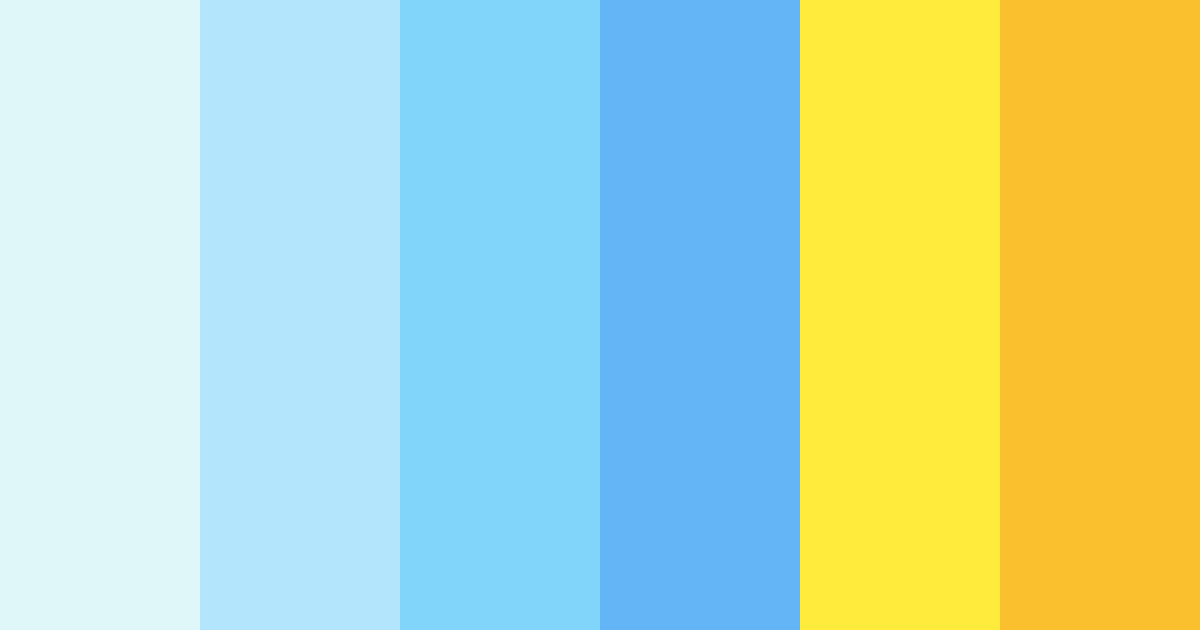 Download blue and yellow dreams color palette PNG image (landscape)
