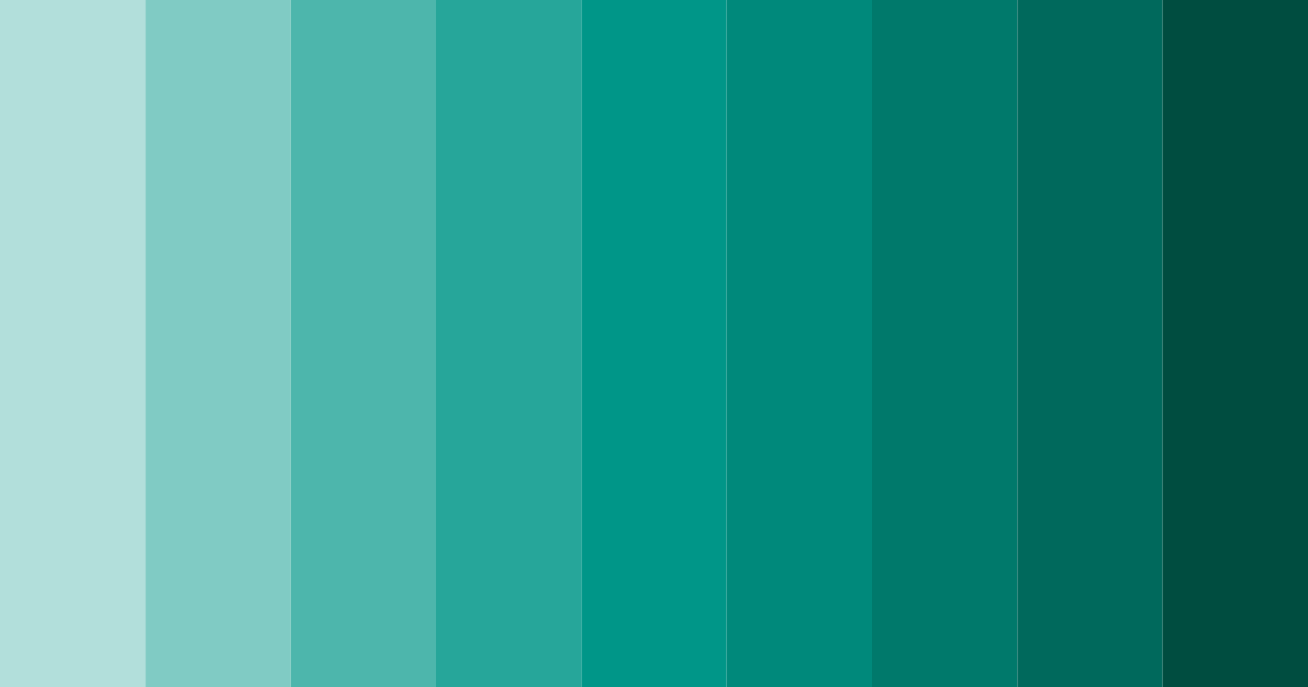 Download tropical teal oasis color palette PNG image (landscape)