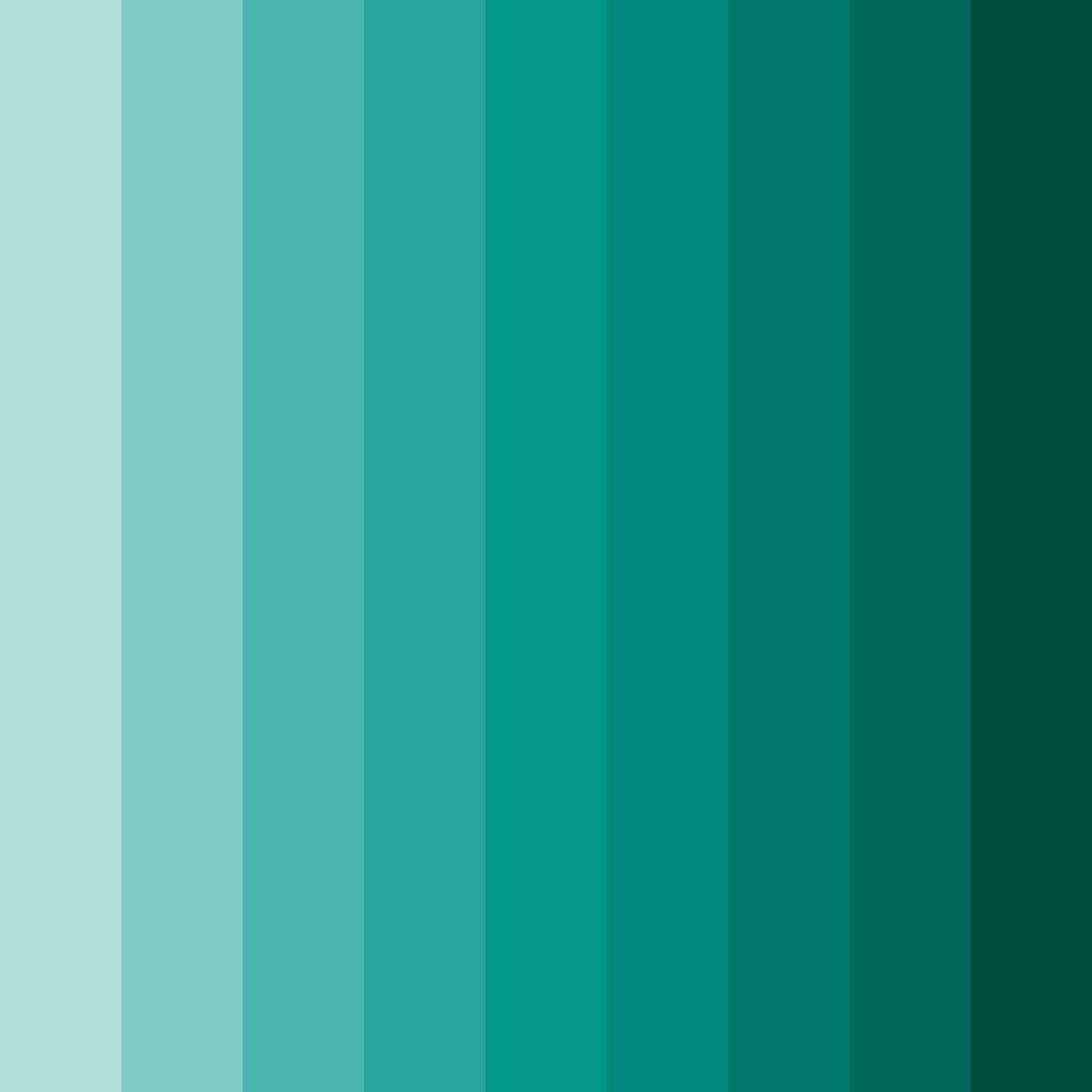 Download tropical teal oasis color palette PNG image (square)