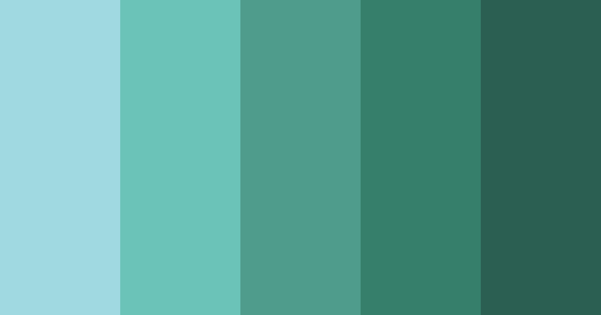 Download aqua serenity color palette PNG image (landscape)