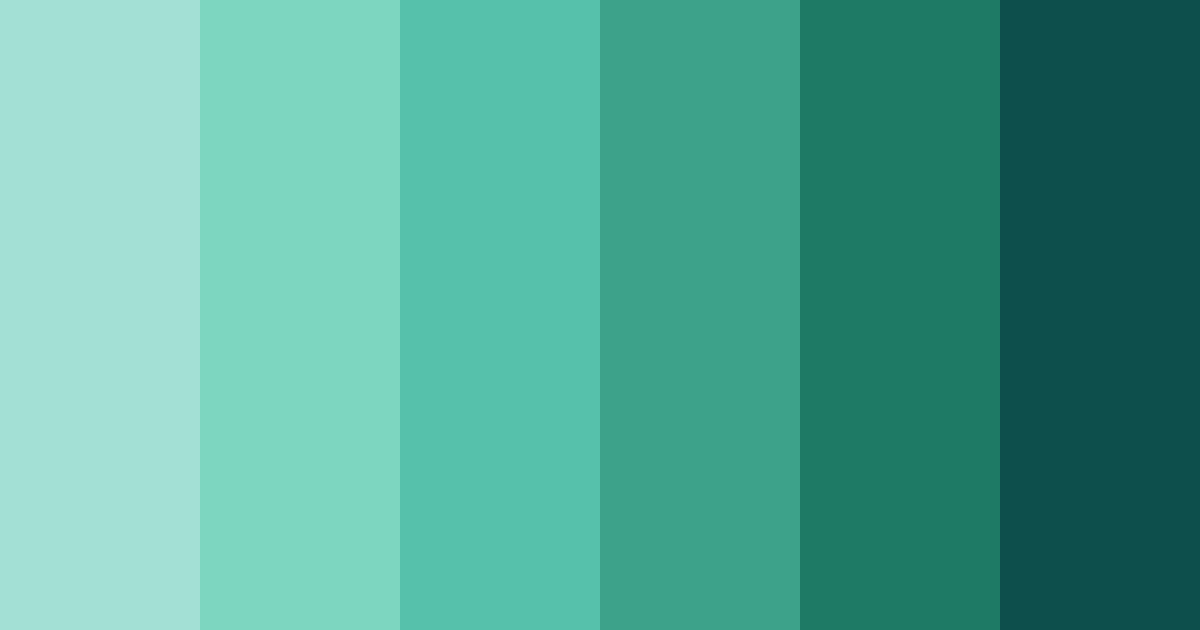 Download emerald ocean shades color palette PNG image (landscape)