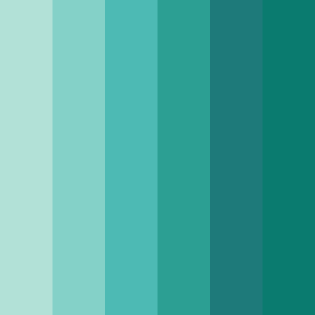 Download aqua serenity color palette PNG image (square)