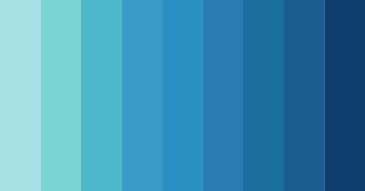Download teal mermaid color palette PNG image (landscape)