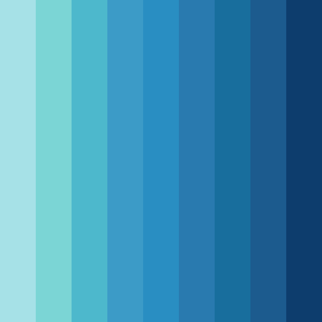 Download teal mermaid color palette PNG image (square)