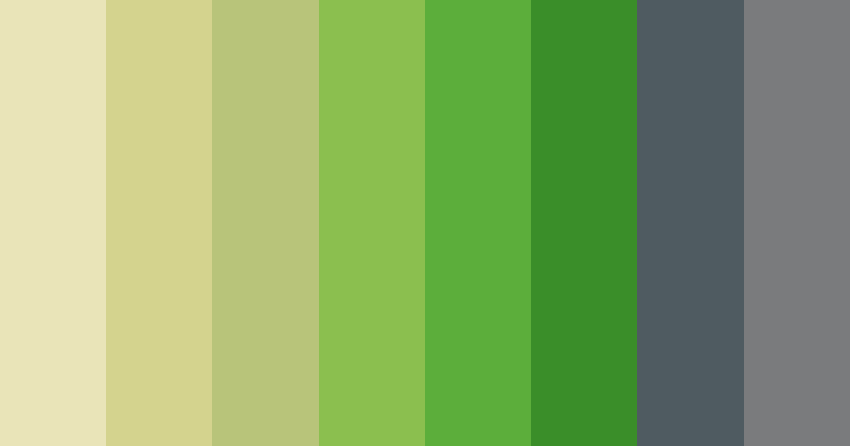 Download gray and yellow greens color palette PNG image (landscape)