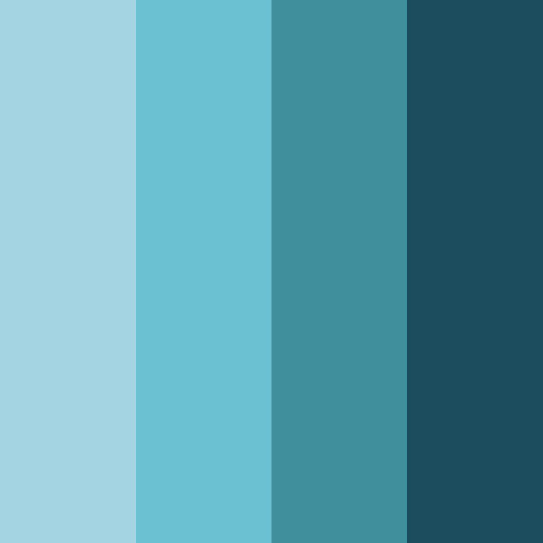 Download blue lakes color palette PNG image (square)