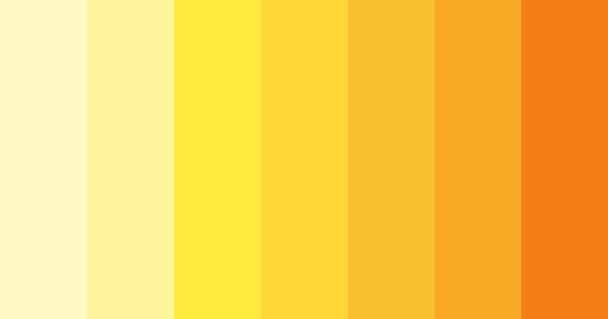 Download warm yellow sunshine color palette PNG image (landscape)