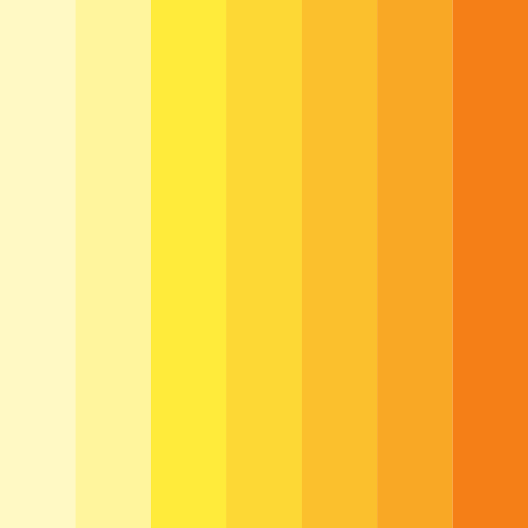 Download warm yellow sunshine color palette PNG image (square)