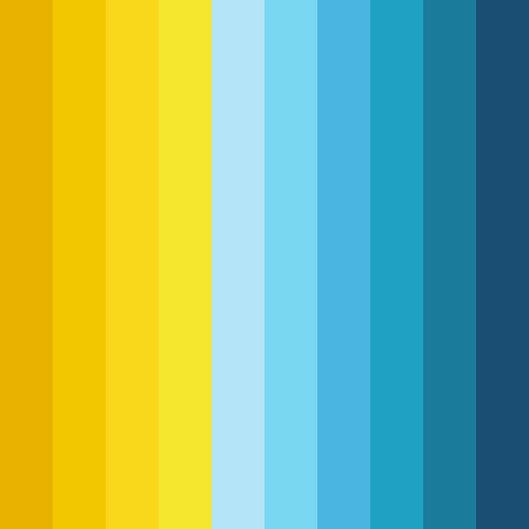Download sunshine blue color palette PNG image (square)