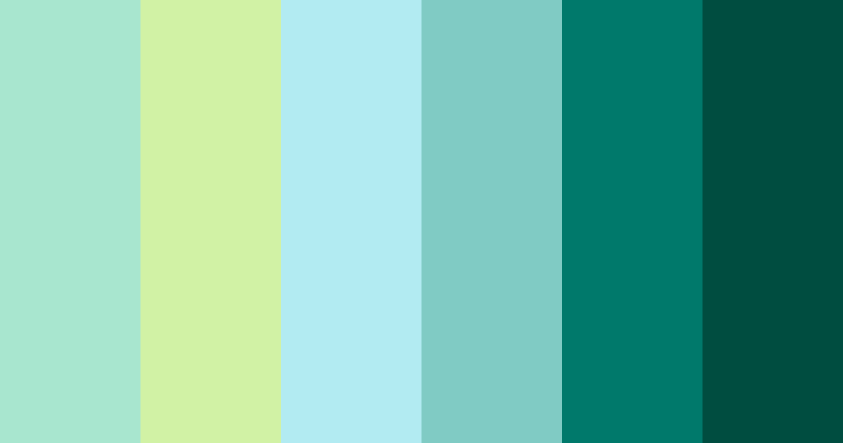 Download emerald serenity color palette PNG image (landscape)