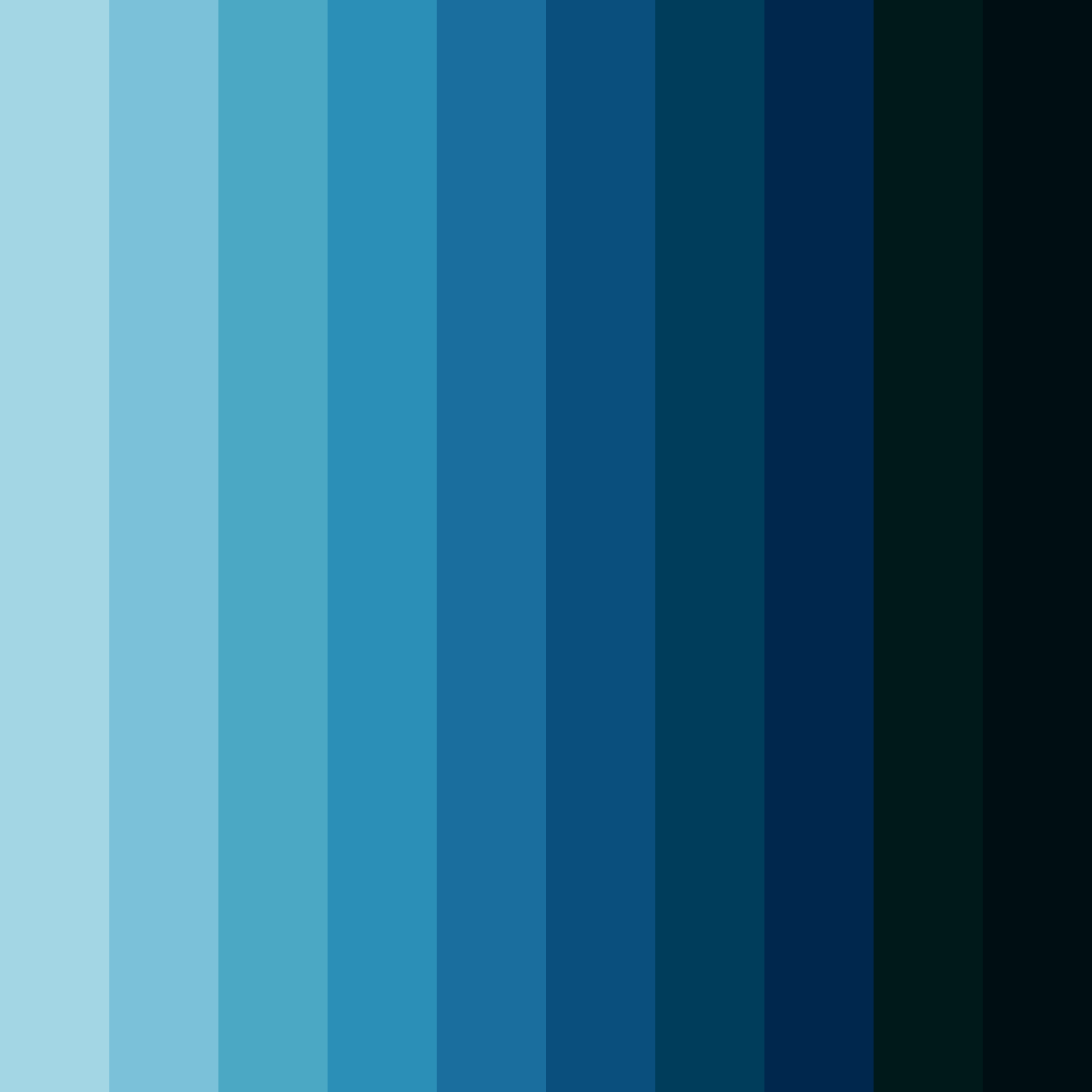 Download dreamy ocean depths color palette PNG image (square)