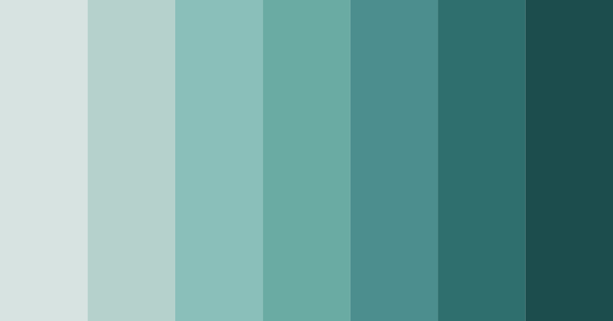 Download shades of eucalyptus color palette PNG image (landscape)