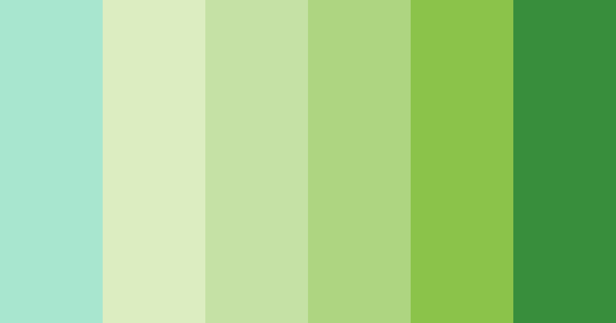 Download shades of greenery color palette PNG image (landscape)