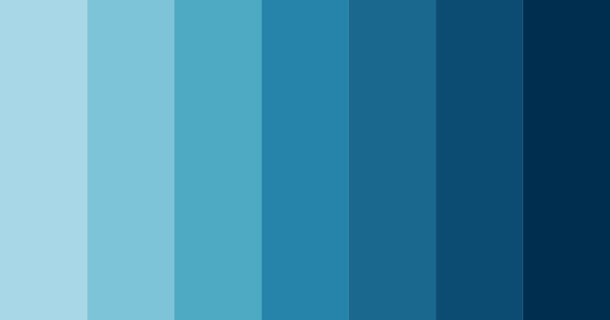 Download arctic blue shades color palette PNG image (landscape)