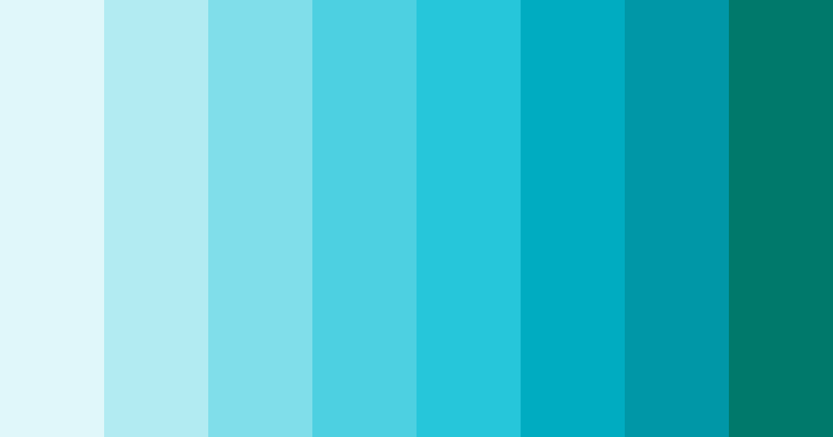 Download turquoise splash color palette PNG image (landscape)