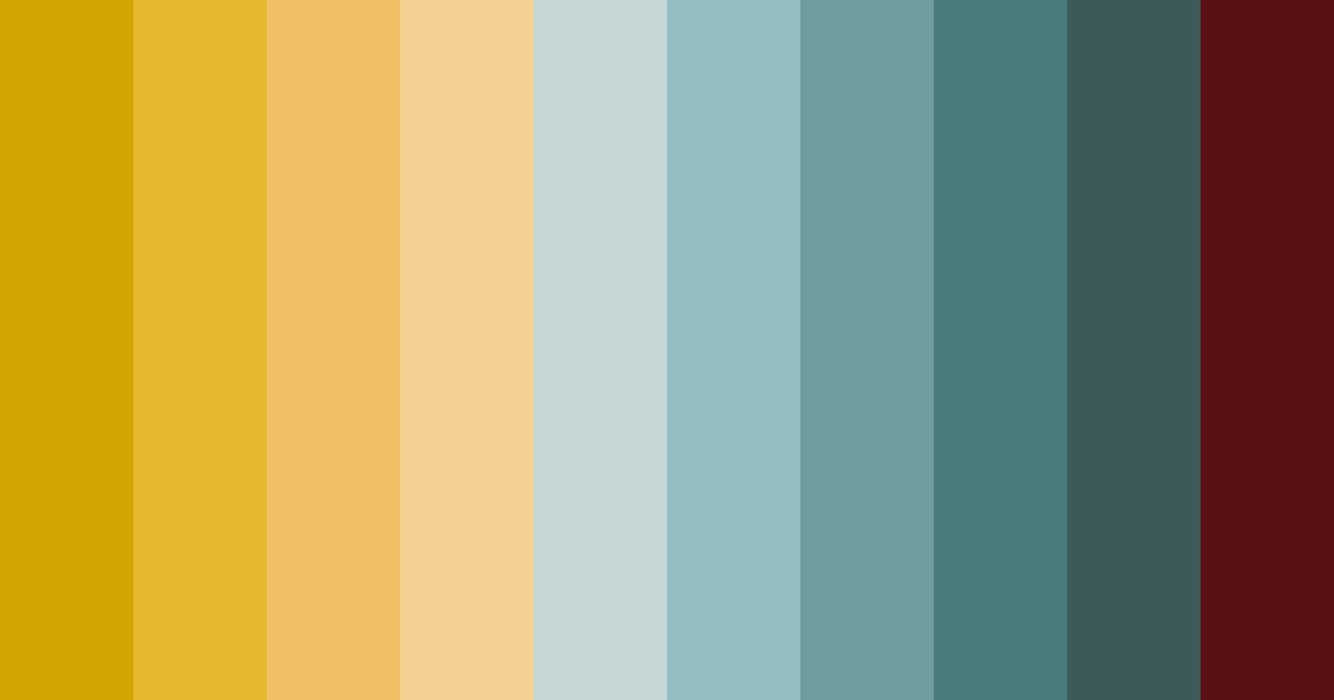 Download turquoise ember glow color palette PNG image (landscape)