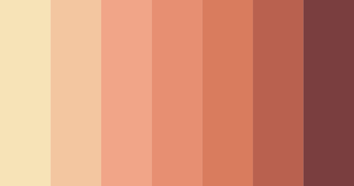 Download warm coral color palette PNG image (landscape)