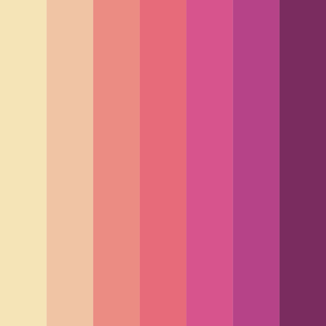 Download blushing botanica color palette PNG image (square)