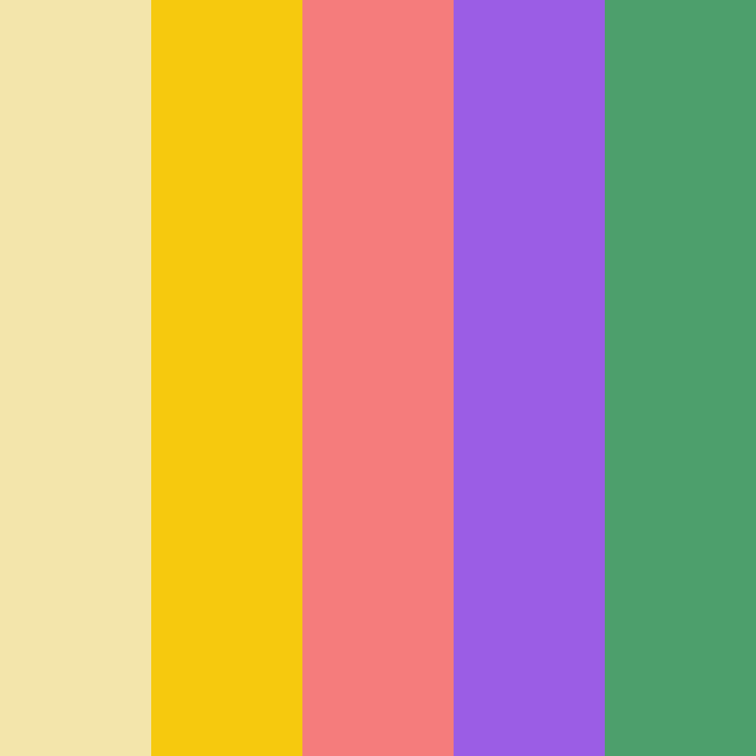 Download colorful garden color palette PNG image (square)