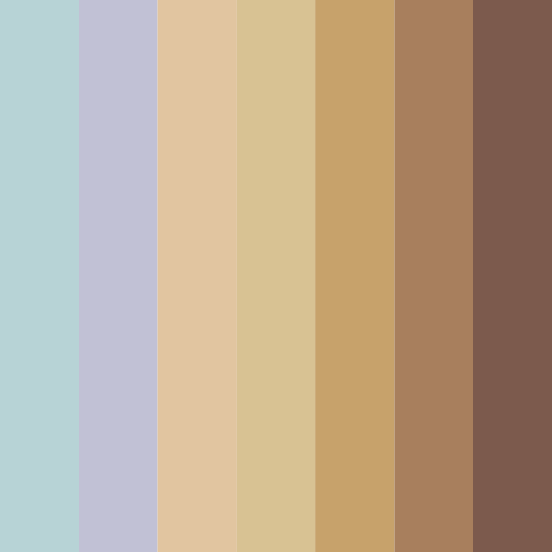 Download coastal serenity color palette PNG image (square)