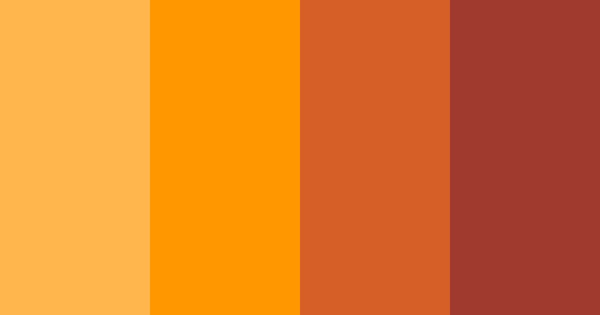 Download orange fiesta color palette PNG image (landscape)