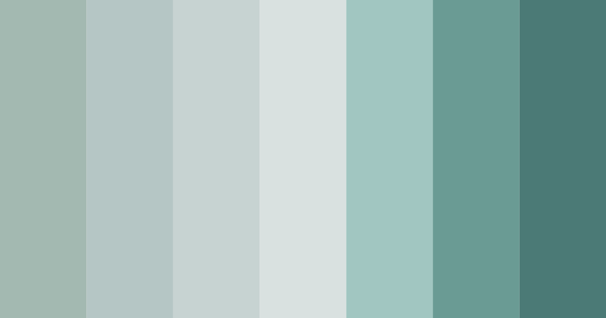 Download tranquil teal oasis color palette PNG image (landscape)