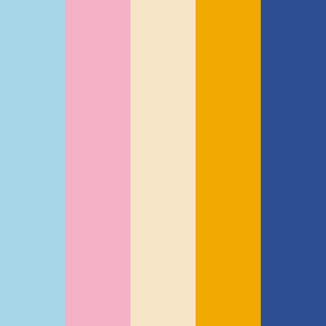 Download blue beach color palette PNG image (square)