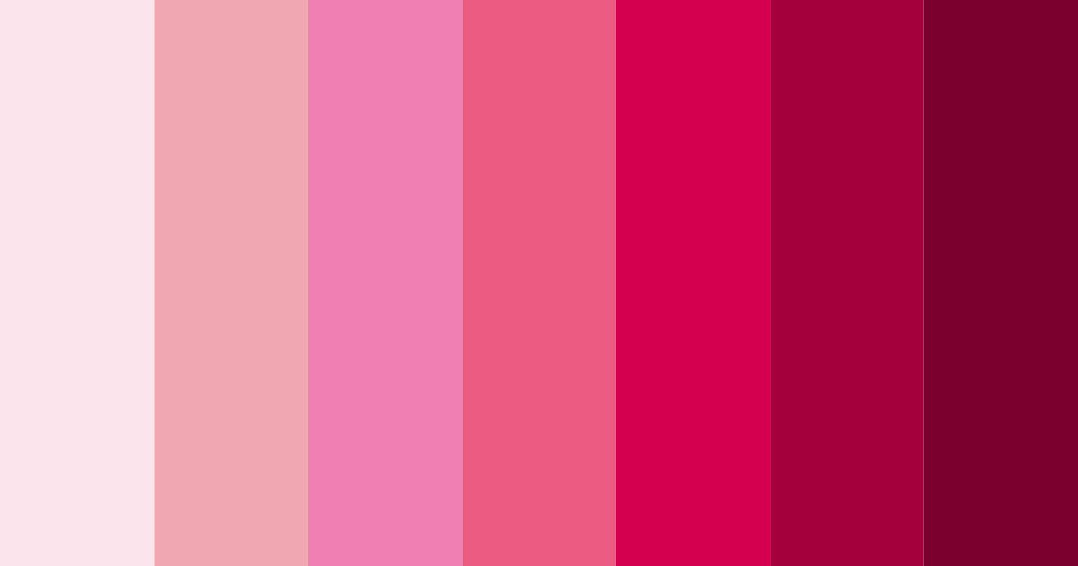 Download vibrant pink color palette PNG image (landscape)