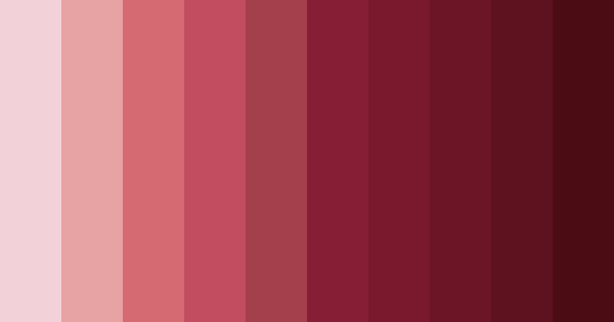 Download shades of red wine color palette PNG image (landscape)