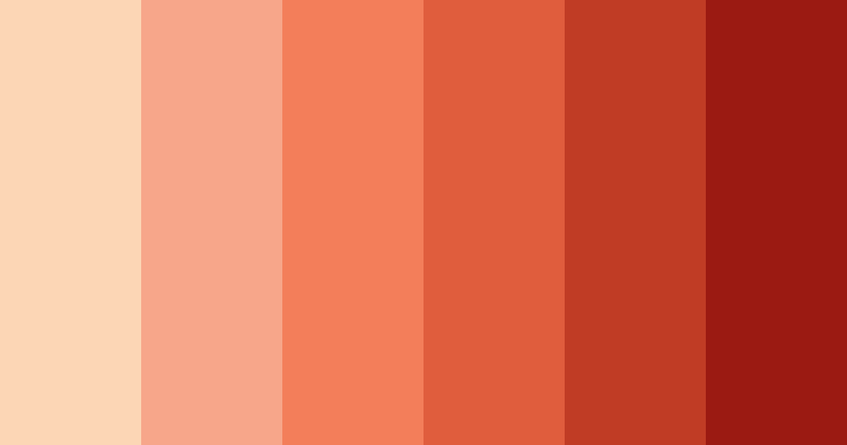 Download peach tea shades color palette PNG image (landscape)