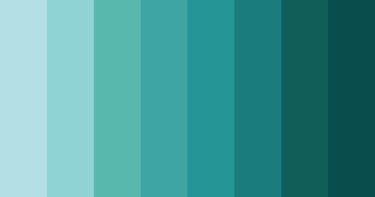 Download teal dream color palette PNG image (landscape)
