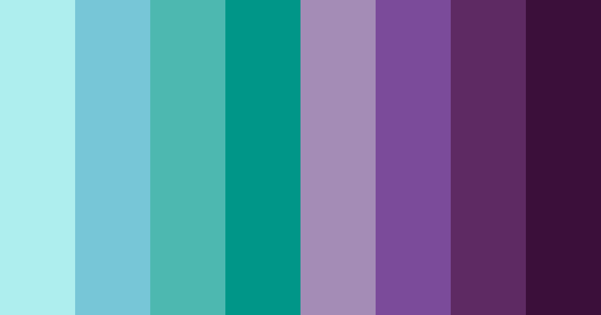 Download teal and purple dream color palette PNG image (landscape)