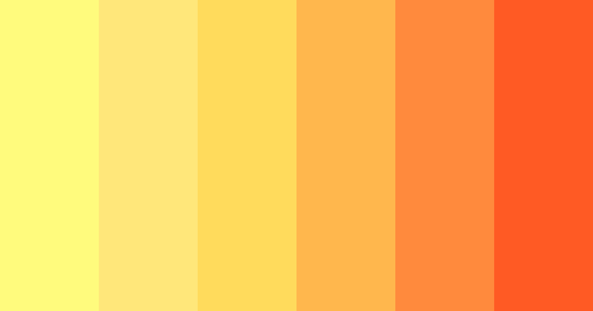 Download yellow sunshine color palette PNG image (landscape)