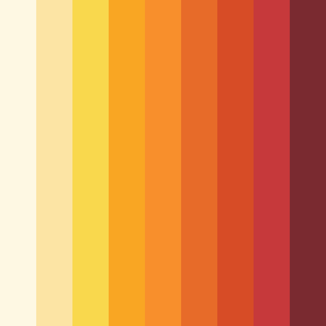 Download autumn ember glow color palette PNG image (square)