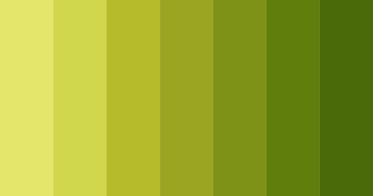 Download shades of yellow color palette PNG image (landscape)