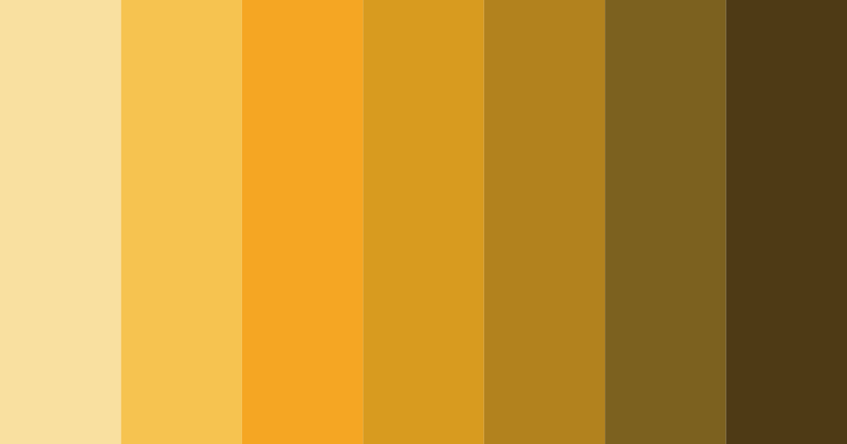 Download golden shades color palette PNG image (landscape)