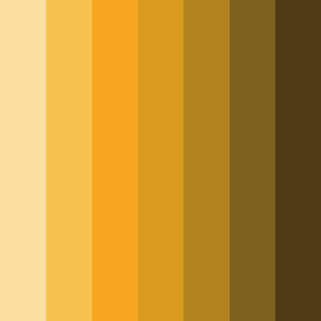 Download golden shades color palette PNG image (square)